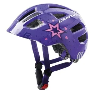 Cratoni Fahrradhelm Maxster Kinder - Stern/lila / XS/S (46-51cm)