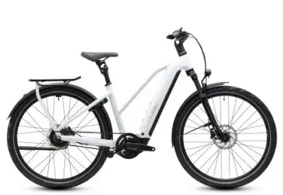 Cube Kathmandu Hybrid Deluxe Pro 800 Trapez 2027 | metallicwhite´n´chrome | 50 cm | E-Cityräder