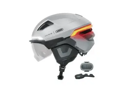 Abus Hyp-E BL.ACE Bremslicht E-Bike Helm | schwarz/grau | 51-55 cm | Fahrradbekleidung