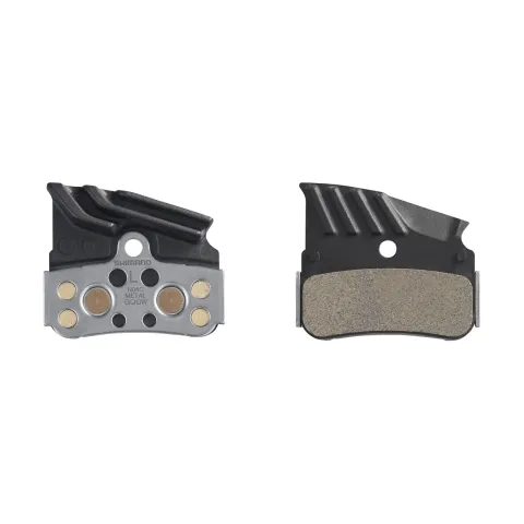 Paar Fahrradbremsbeläge aus Metall mit Flügel und Feder Shimano N04C-MF