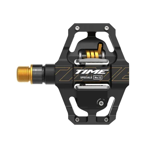 Pedale TIME Speciale 12 Small Axe Titane Noir/Or + Cales ATAC 13°/17° B1