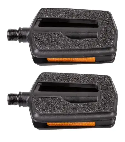 VP Pedal VP-831P schwarz - rutschfestes Plattformpedal aus Kunststoff mit Sandpapier-Grip,…