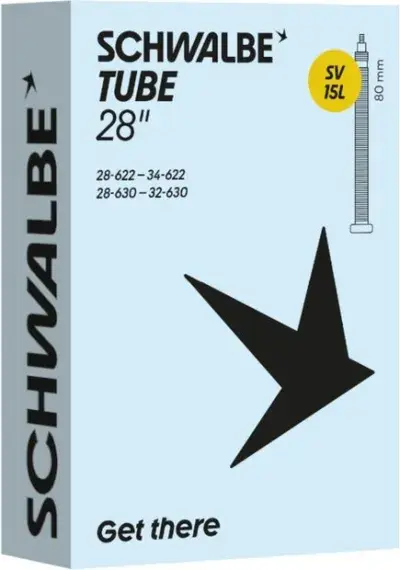 Schwalbe SV15L Schlauch 28 Zoll - 80 mm Schwarz Modell 2026