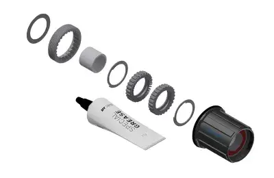 DT Swiss Umrüstkit HR-Nabe Stahl, 3 Pawl in Ratchet LN, Shim., 36 T