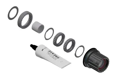DT Swiss Umrüstkit HR-Nabe Stahl,3 Pawl in Ratchet LN, Shim. MS,36T