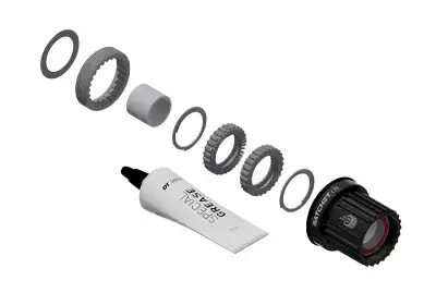 DT Swiss Umrüstkit HR-Nabe Alu, 3 Pawl in Ratchet LN, Shim. MS, 36T
