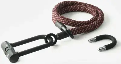 Texlock Bügelschloss mit Textilseil eyelet 120 U/X-lock M chateau red