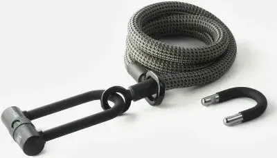 Texlock Bügelschloss mit Textilseil eyelet 160 U/X-lock L electric grey
