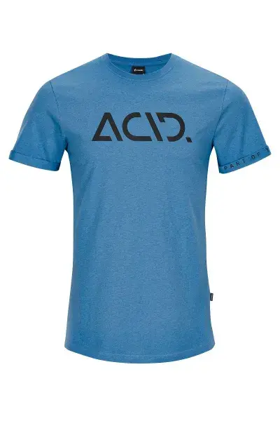 Acid Organic Classic Logo Freizeit T-Shirt blau 2027 - Größe: S (44/46)