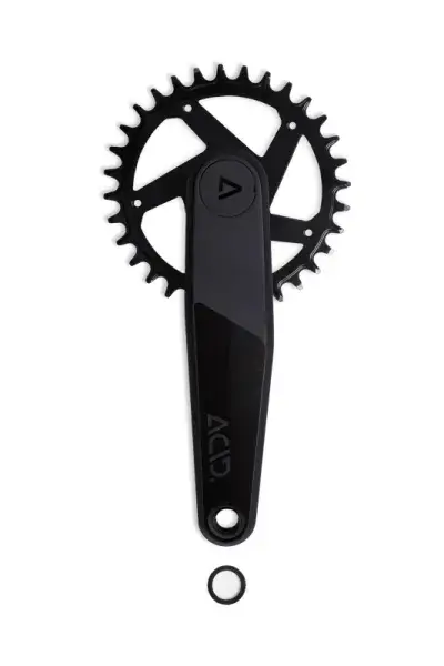 Acid Crank Set MTB Fahrrad Kurbelgarnitur 32T schwarz - Größe: 170mm