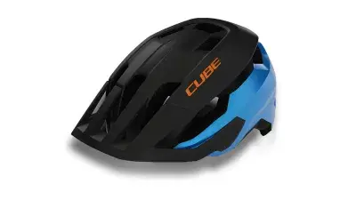 Cube Stray X Actionteam MIPS MTB Fahrrad Helm schwarz / blau matt 2026 - Größe: L (57-62 cm)