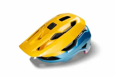 Cube Trooper MIPS MTB Fahrrad Helm gelb / blau 2027 - Größe: M (56-59 cm)