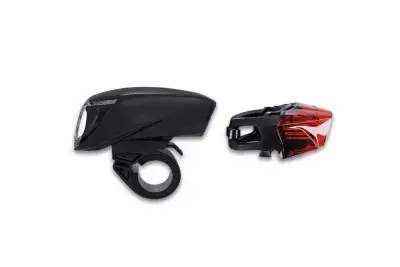 RFR Tour 90 USB Fahrrad Beleuchtungsset schwarz