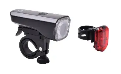 RFR Tour 25 USB Fahrrad Beleuchtungsset schwarz