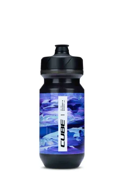 Cube Flow Fahrrad Trinkflasche 0.5L schwarz / lila