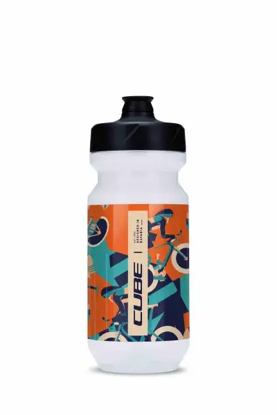 Cube Flow Fahrrad Trinkflasche 0.5L blau / orange