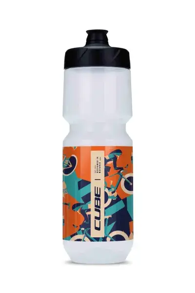 Cube Flow Fahrrad Trinkflasche 0.75L blau / orange