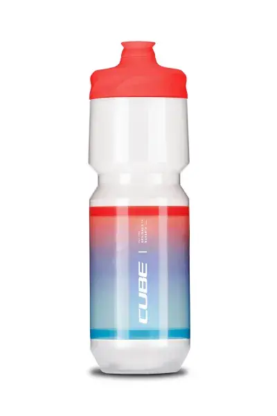 Cube Flow DS Fahrrad Trinkflasche 0.75L weiß / rot / blau