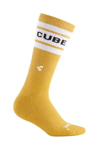 Cube After Race High Cut Fahrrad Socken gelb 2027 - Größe: 40-43