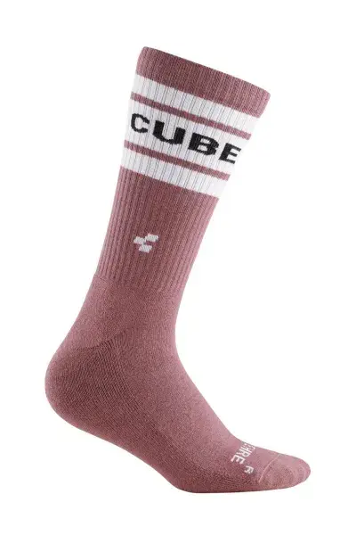 Cube After Race High Cut Fahrrad Socken rot 2027 - Größe: 40-43