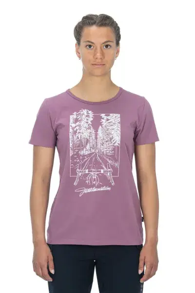 Cube Organic Fichtelmountains Damen Freizeit T-Shirt berry rot 2027 - Größe: XS (34)