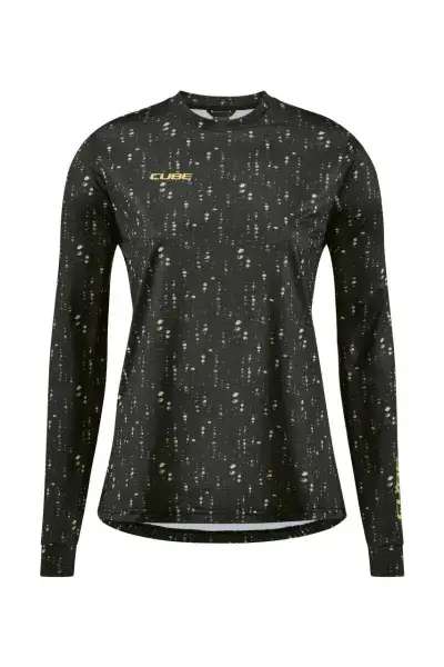 Cube ATX Damen Fahrrad Trikot lang schwarz/gelb 2027 - Größe: XL (42)