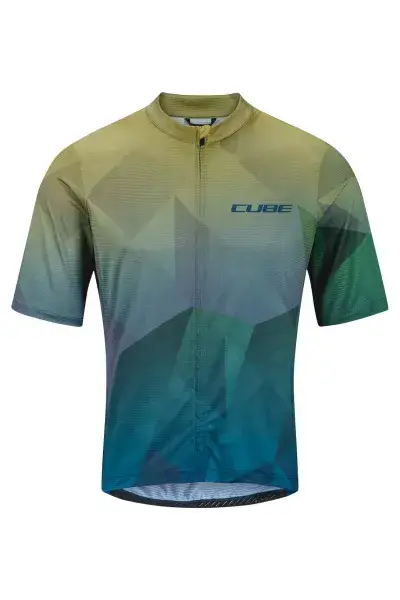 Cube Cmpt Mountain Fahrrad Trikot kurz grün/blau 2026 - Größe: XXL (56/58)