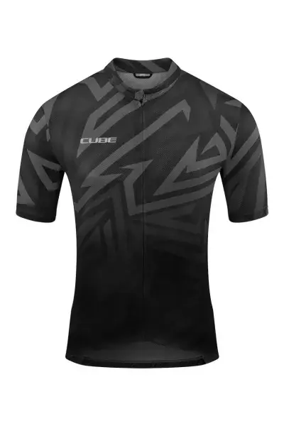 Cube ATX Cmpt Full Zip Fahrrad Trikot kurz schwarz/grau 2027 - Größe: XL (54/56)