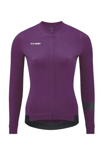 Cube Blackline Damen Fahrrad Trikot lang lila 2023 - Größe: XS (34)