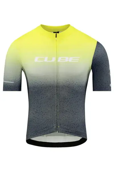 Cube Blackline Race Fahrrad Trikot kurz gelb/grau 2023 - Größe: L (50/52)