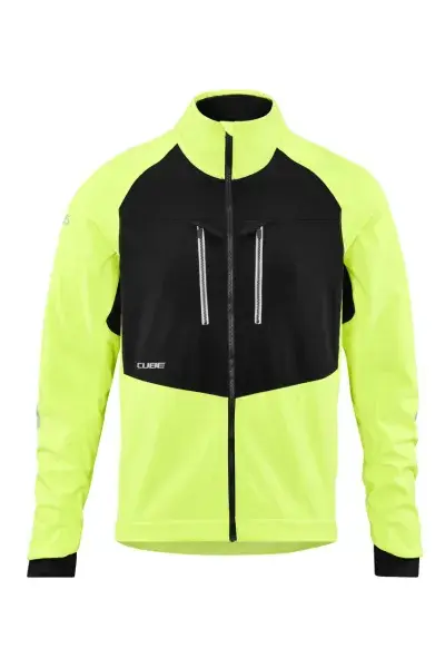 Cube Blackline 365 Safety Softshell Fahrrad Jacke gelb/schwarz 2027 - Größe: XS (42/44)