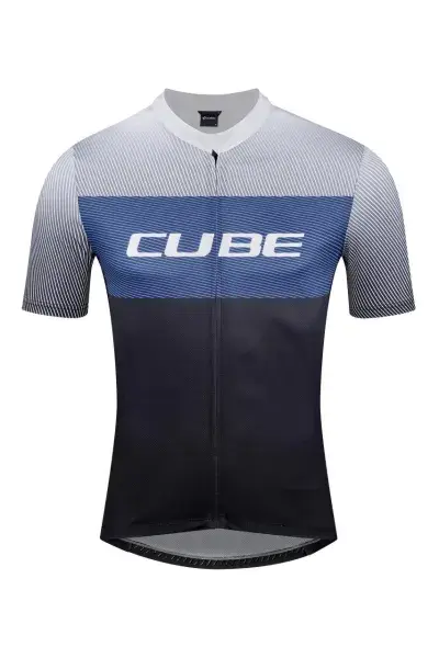Cube Teamline Cmpt Fahrrad Trikot kurz schwarz/blau 2027 - Größe: XL (54/56)