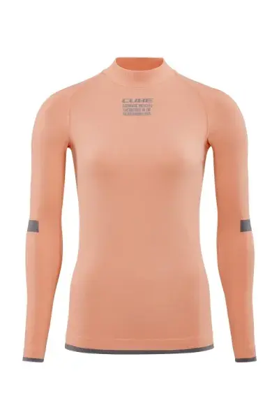 Cube Race Be Cool Damen Fahrrad Unterhemd lang coral rot 2027 - Größe: XS/S (44/46)
