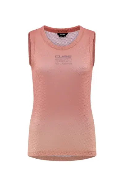 Cube Mesh Damen Fahrrad Body Shirt Unterhemd coral rot 2026 - Größe: S (36)