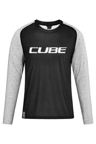 Cube Vertex Fahrrad Trikot lang schwarz/weiß 2027 - Größe: M (46/48)