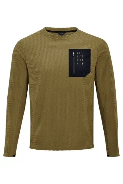 Cube ATX Fleece Fahrrad Trikot lang braun 2027 - Größe: XL (54/56)