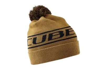 Cube Bobble Freizeit Strickmütze Beanie braun