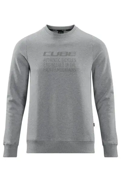 Cube Organic Sweater Freizeit Pullover melange grau 2027 - Größe: M (46/48)