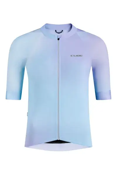 Cube Road / XC Damen Fahrrad Trikot kurz blau/lila 2026 - Größe: XS (34)