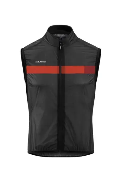 Cube Teamline Fahrrad Windweste schwarz/rot 2026 - Größe: XL (54/56)