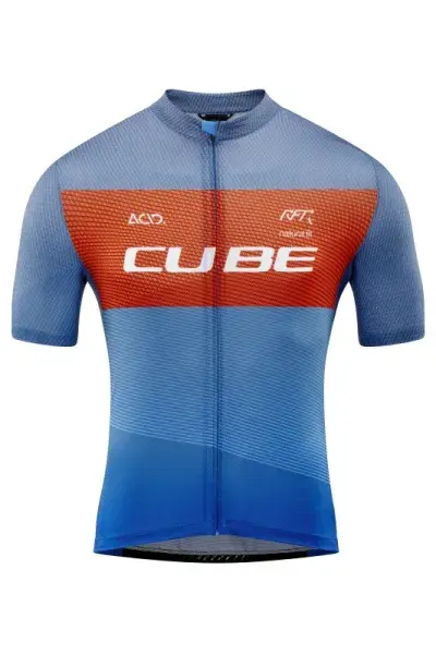 Cube Teamline CMPT Fahrrad Trikot kurz blau/rot 2027 - Größe: XL (54/56)