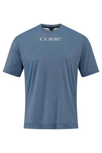 Cube ATX Tech Fahrrad Trikot kurz blau 2026 - Größe: L (50/52)
