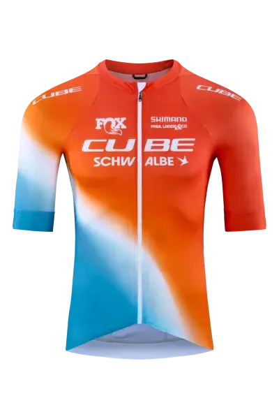 Cube Road / XC X Factory Racing Fahrrad Trikot kurz orange 2026 - Größe: S (44/46)