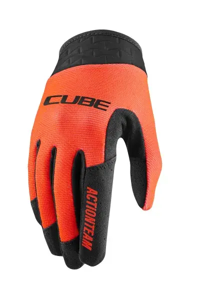Cube Performance Junior X Actionteam Fahrrad Handschuhe lang orange/schwarz 2027 - Größe: XXXS (4)