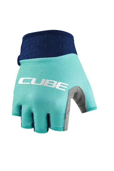 Cube Performance Junior Fahrrad Handschuhe kurz blau/grün 2027 - Größe: XXS (5)