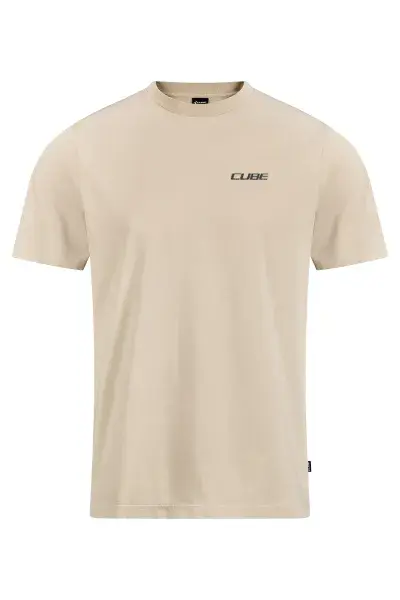 Cube Organic Crank Harder Freizeit T-Shirt beige 2026 - Größe: M (46/48)