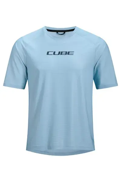 Cube Tech Fahrrad Trikot kurz light blau 2026 - Größe: S (44/46)