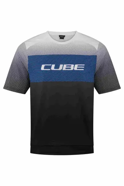 Cube Tea mline cmpt Fahrrad Trikot kurz schwarz / blau 2027 - Größe: XL (54/56)