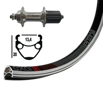 Winora H-Rad 13-622 105 10/11 fach silb.SSP 32L Exal XR-1 sz./silb.o.Ösen.Niro.Spei.DD