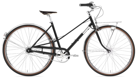 Creme Caferacer Lady Doppio Schwarz Modell Aktion